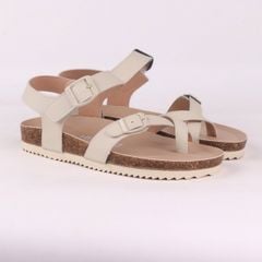 Dép đế trấu birken sandal quai ngang xỏ ngón premium HISHOO B118