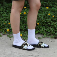 Dép quai ngang da bò In Hình Họa Tiết Phục Hưng HISHOO U113