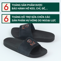 Dép quai ngang da bò lộn Gấu Sáu Bảnh HISHOO U113