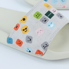 Dép quai ngang da bò lộn Icon Cảm Xúc Emoji HISHOO U112