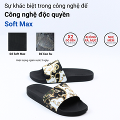 Dép quai ngang da bò In Hình Họa Tiết Phục Hưng HISHOO U113