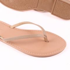 Dép Lê Nữ Xỏ Ngón Đế Bệt Quai Hoạ Tiết Thổ Cẩm HISHOO S070