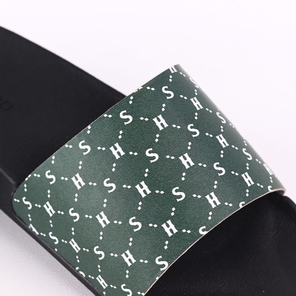 Dép quai ngang da bò HS Monogram HISHOO U113