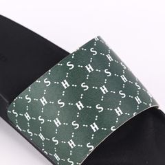 Dép quai ngang da bò HS Monogram HISHOO U113