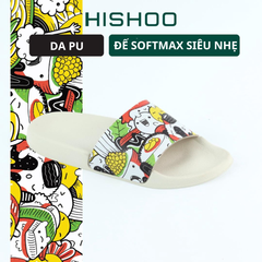 Dép quai ngang da bò lộn Xứ Sở Cơm Cuộn HISHOO U112