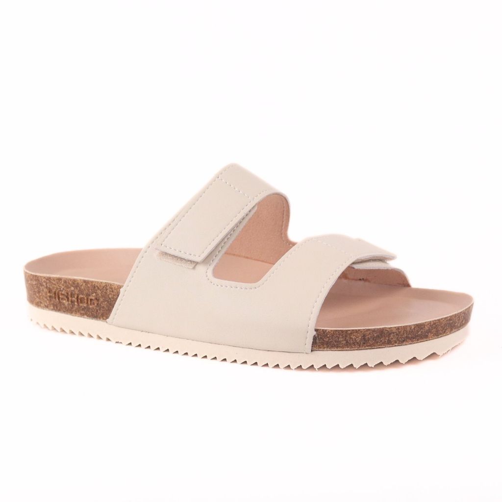 Dép đế trấu birken quai ngang xé dán premium HISHOO B105