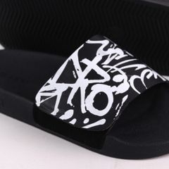 Dép quai ngang da bò Xé dán Grafiti HISHOO U115