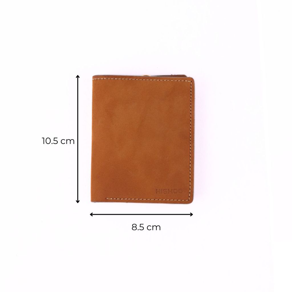 Ví Da Dáng Đứng Nam Nữ Đựng Thẻ [BÒ] Alpha Da Bò Phụ Kiện Hishoo V004