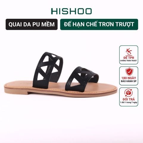 Dép Lê Nữ Đế Bệt Quai Ngang Hoạ Tiết HISHOO S065