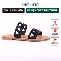 Dép Lê Nữ Đế Bệt Quai Ngang Hoạ Tiết HISHOO S065