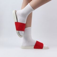 Dép quai ngang Cam da cừu HISHOO U111