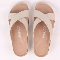 Dép đế trấu birken quai ngang chéo premium HISHOO B096