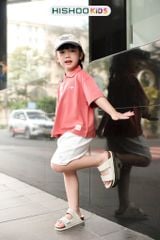 Dép đế trấu birken bé trai bé gái quai ngang xé dán premium HISHOO B105