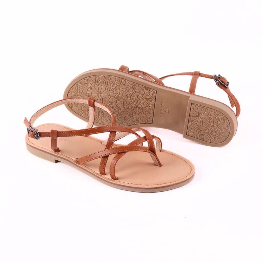 Giày Sandal Nữ Quai hậu Xỏ Ngón Dây Mảnh Hishoo S022
