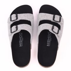 Dép đế trấu birken quai ngang 2 khoá vải dạ S093