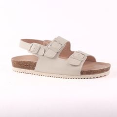 Dép đế trấu sandal birken bé trai bé gái quai ngang 2 khoá premium HISHOO B102