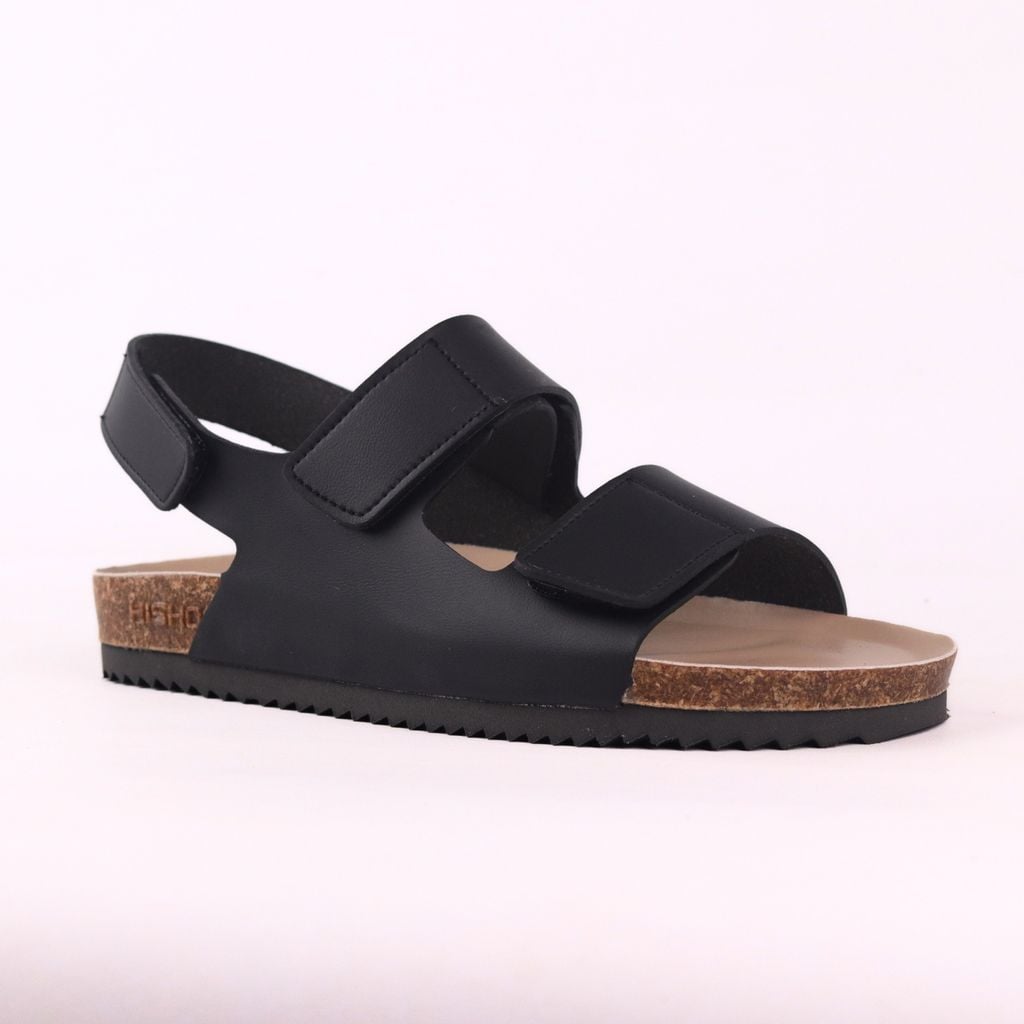 Dép đế trấu birken sandal quai ngang xé dán premium HISHOO B110