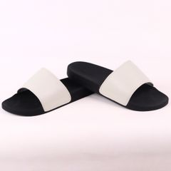 Dép quai ngang da bò Trắng HISHOO U114