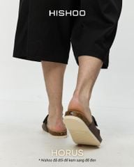 Dép đế trấu birken quai ngang xé dán premium HISHOO B105