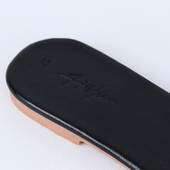 Dép lê nữ quai ngang đính khoá bạc xanh HISHOO S122