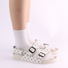 Giày Đi Học Sandal 2 khoá Monogram HISHOO D132