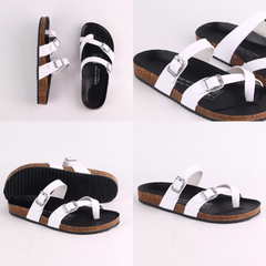 Dép đế trấu birken quai ngang xỏ ngón HISHOO S098