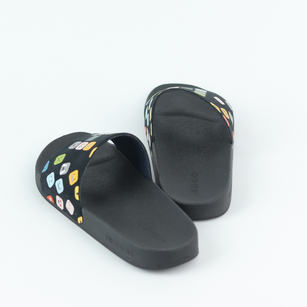 Dép quai ngang da bò lộn Icon Cảm Xúc Emoji HISHOO U112