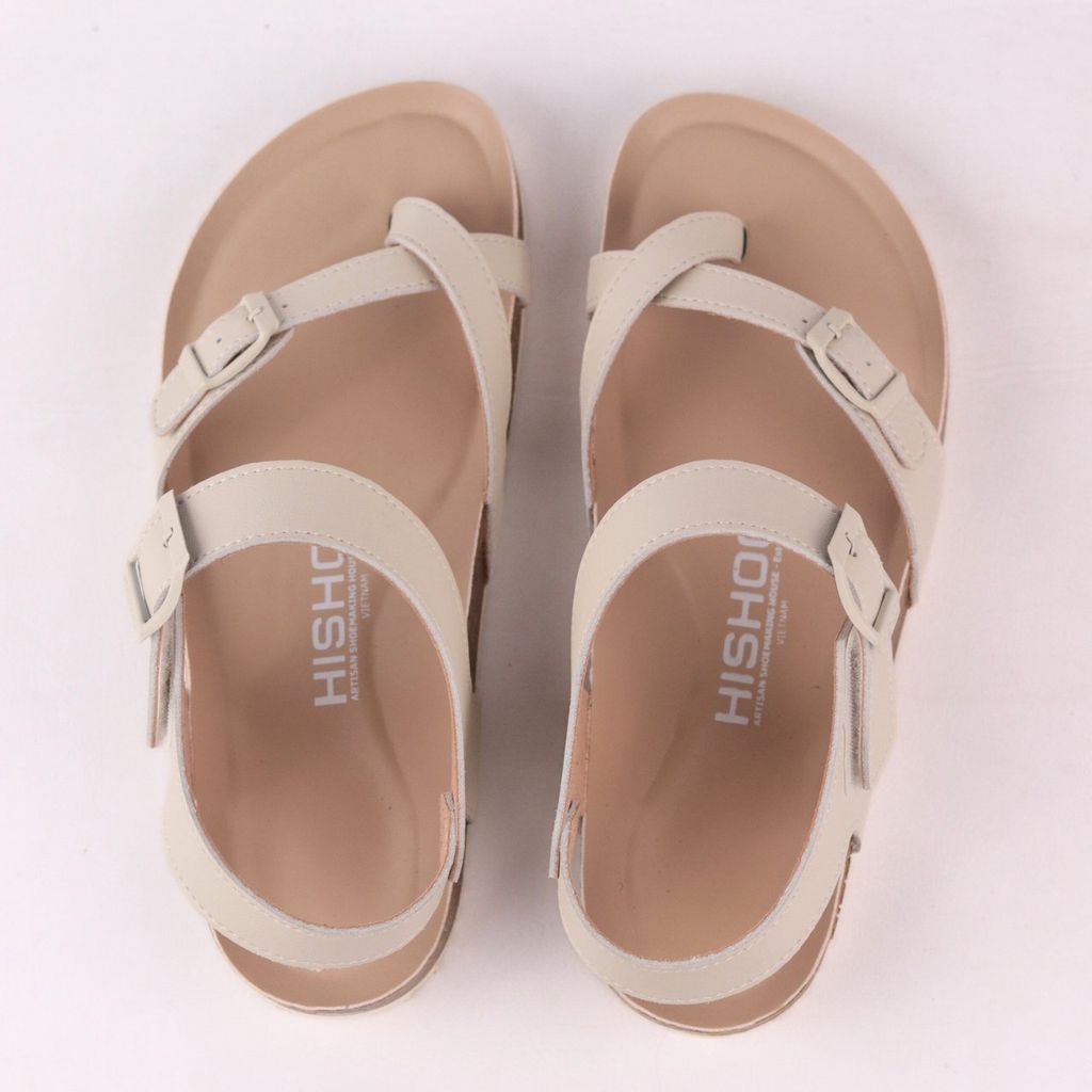 Dép đế trấu birken bé trai bé gái sandal quai ngang xỏ ngón premium HISHOO B118