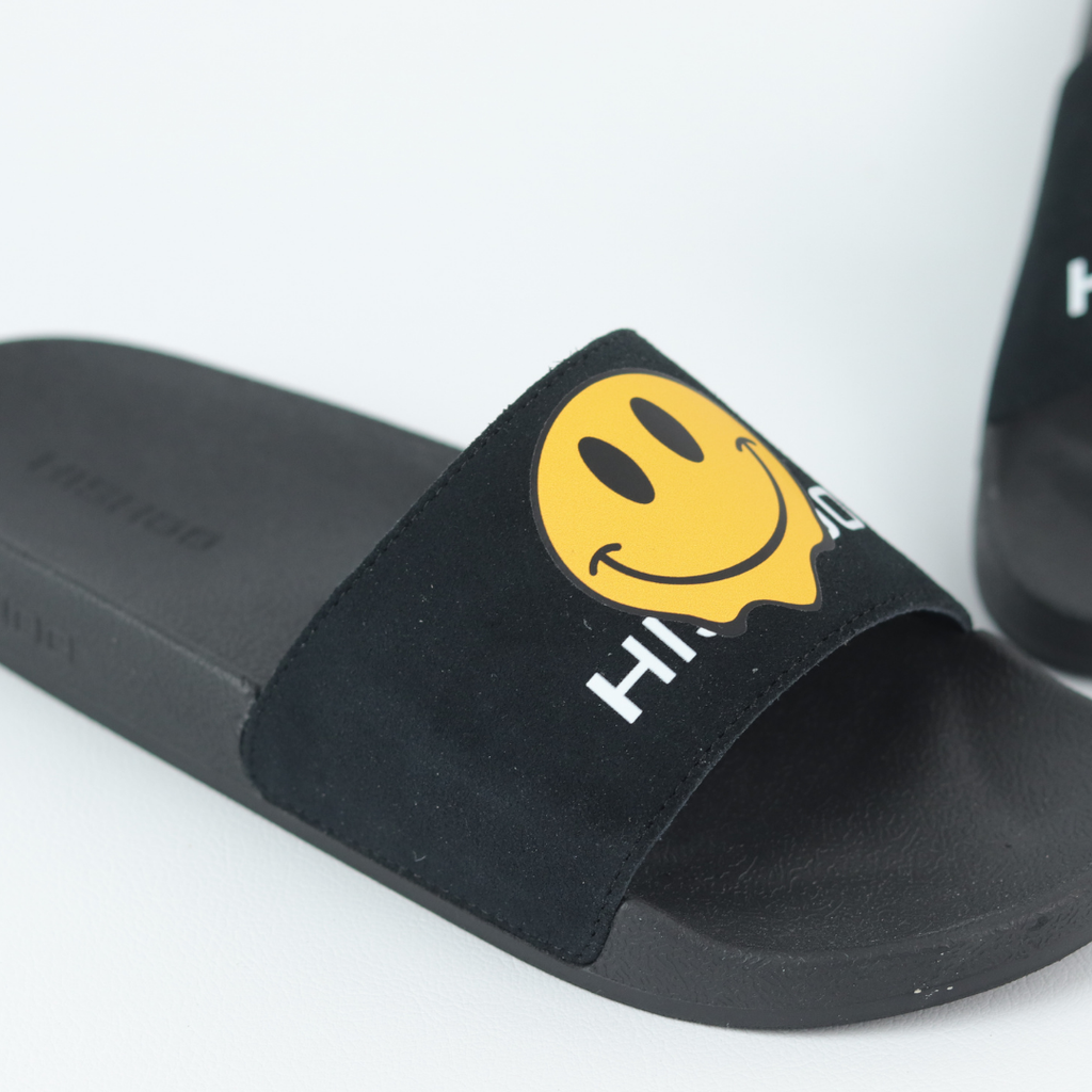 Dép quai ngang da bò lộn Smiley HISHOO U112