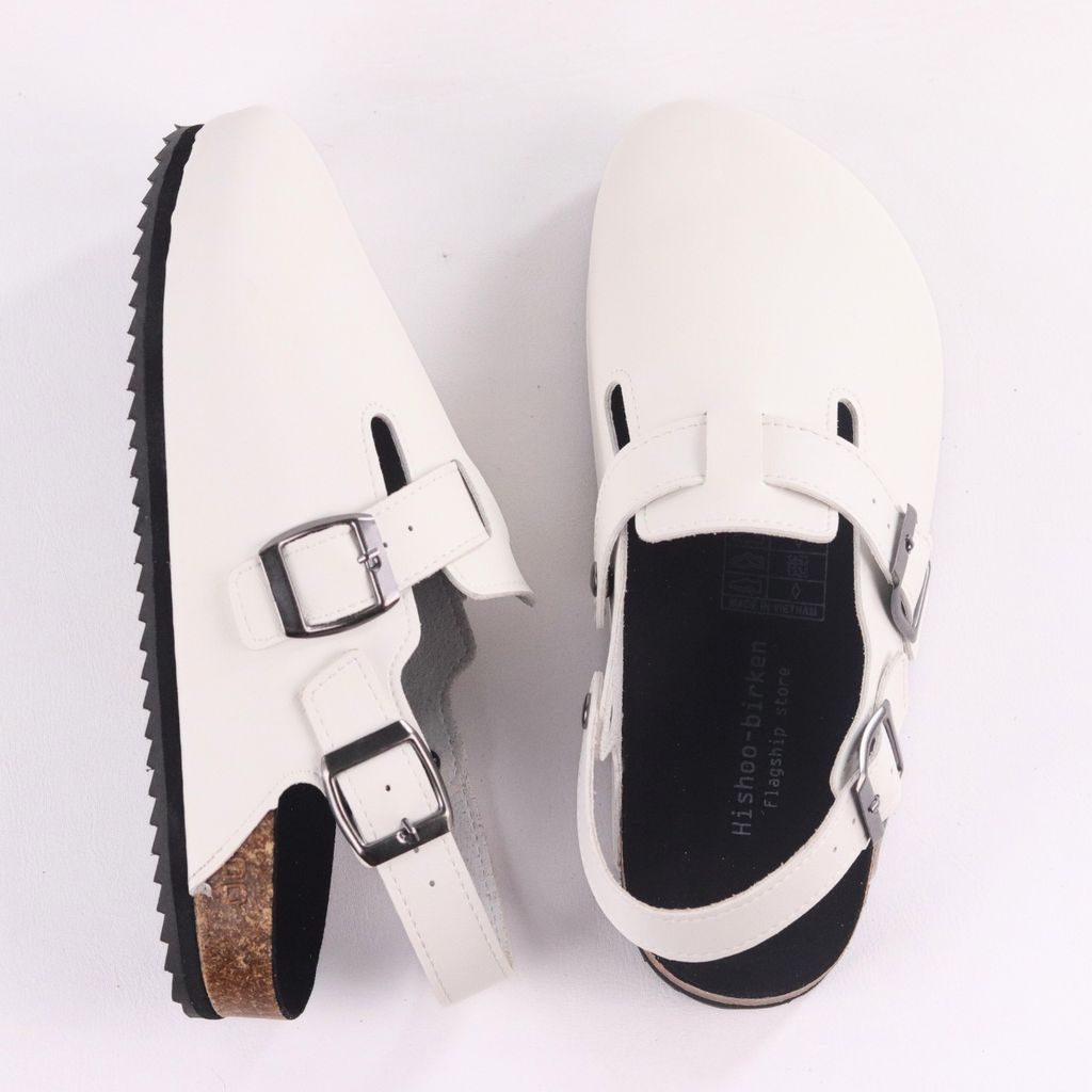 Dép đế trấu Sandal sục Boston Sandal quai ngang da lộn HISHOO R111