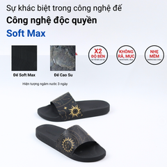 Dép quai ngang da bò In Hình Tiểu Chòm Sao HISHOO U113