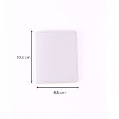 Ví Da Dáng Đứng Nam Nữ Đựng Thẻ [TRẮNG] Alpha Da Bò Phụ Kiện Hishoo V004