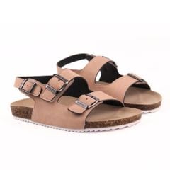 Dép đế trấu Sandal birken 2 khoá da lộn HISHOO R102