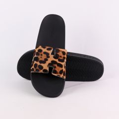 Dép quai ngang Da Beo Cowhide CHỮ H HISHOO U114