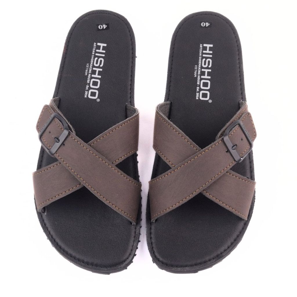 Dép lê bệt Daily Trek Sandal (Sandal đi bộ đường dài) Nam quai ngang chéo có khóa lót da premium Felix HISHOO P096