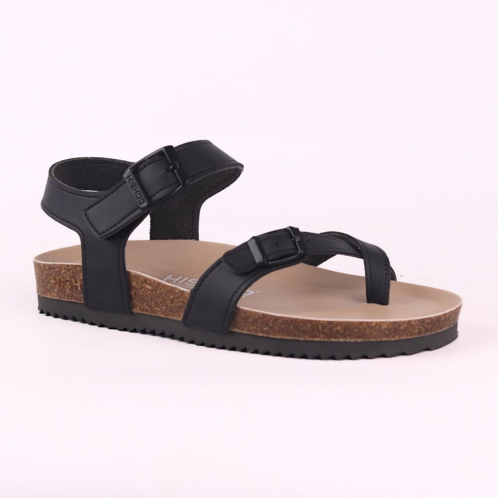 Dép đế trấu birken sandal quai ngang xỏ ngón premium HISHOO B118