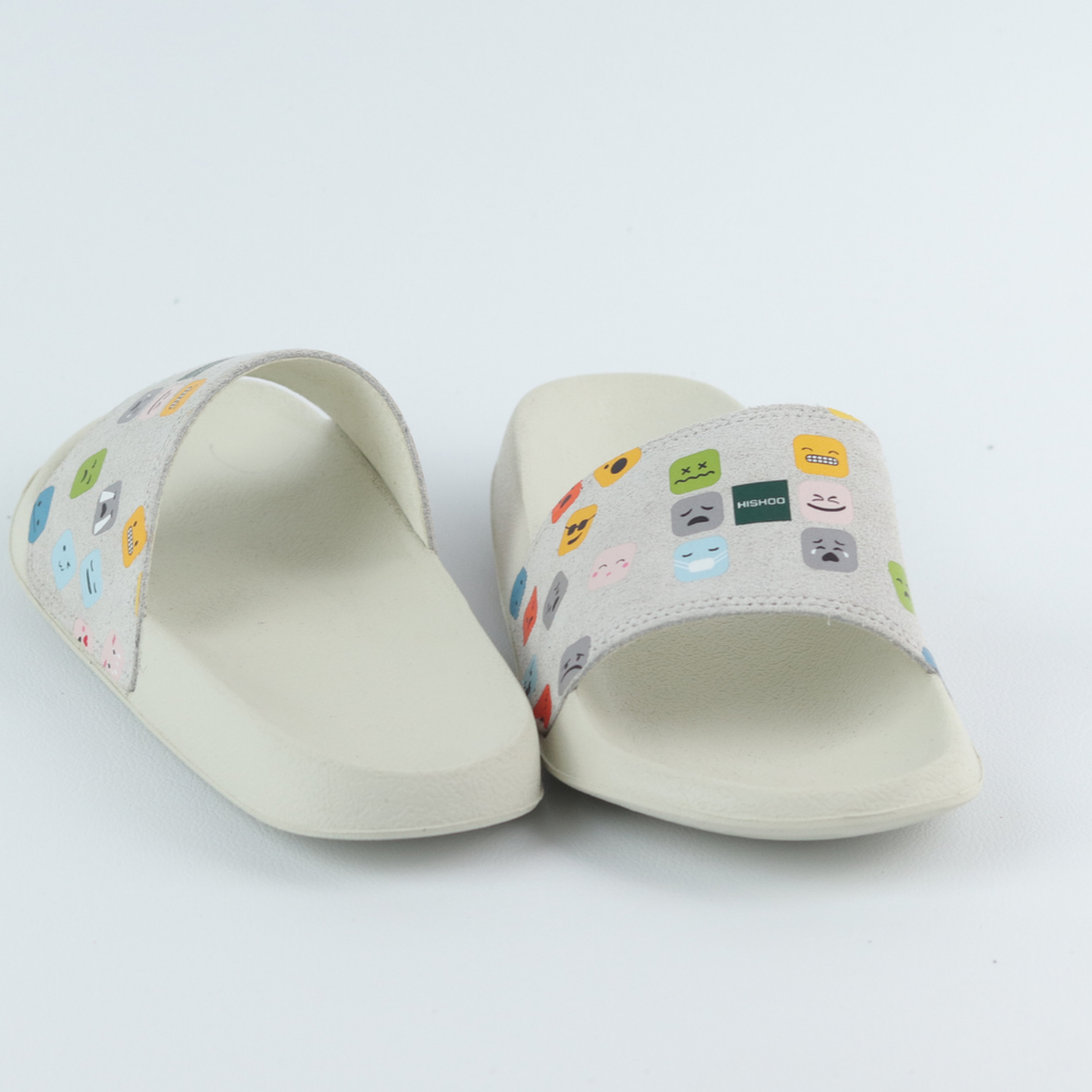 Dép quai ngang da bò lộn Icon Cảm Xúc Emoji HISHOO U112