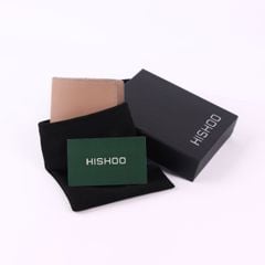 Ví Da Dáng Đứng Nam Nữ Đựng Thẻ [HỒNG KEM] Alpha Da Bò Phụ Kiện Hishoo V004