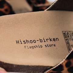Dép đế trấu birken xé dán Beo Cowhide HISHOO M105