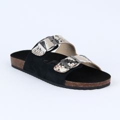 Dép đế trấu birken Da hiếm 2 khoá Hishoo M107