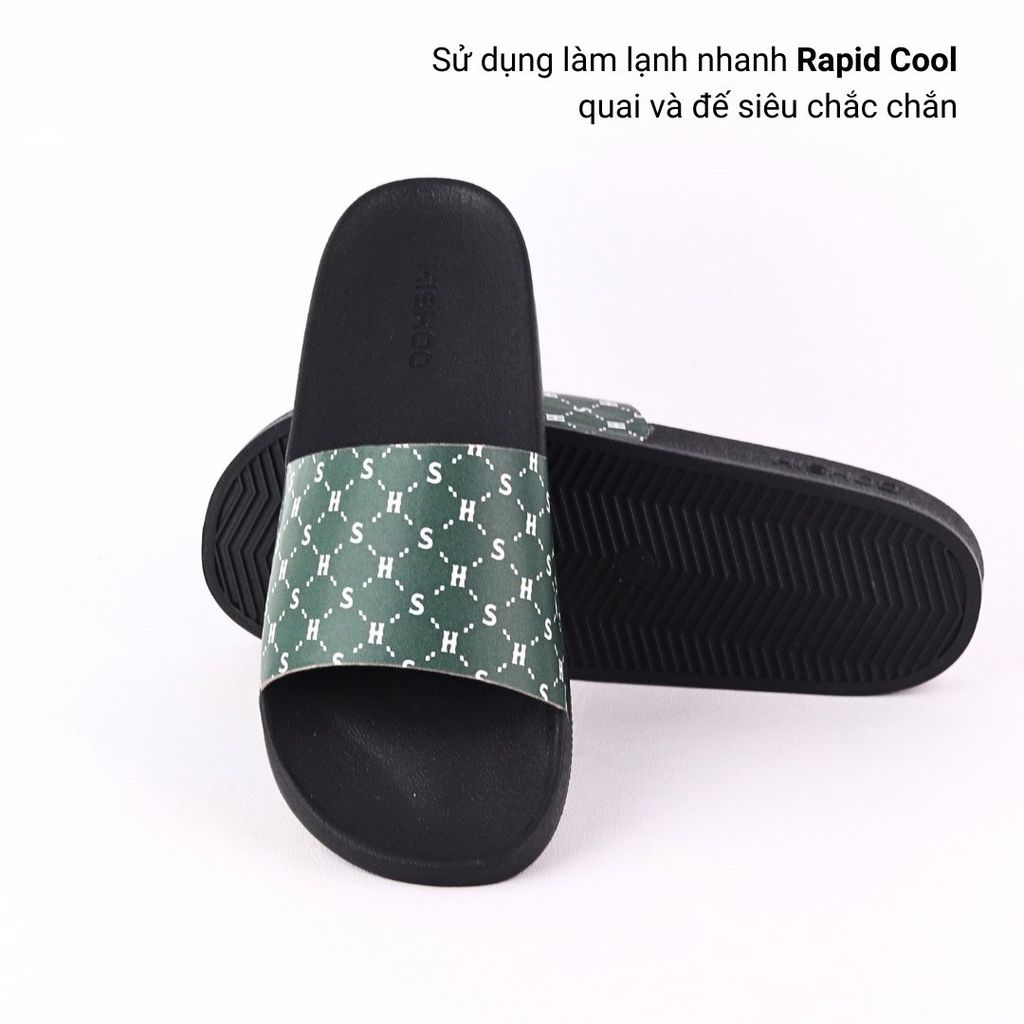 Dép quai ngang da bò HS Monogram HISHOO U113