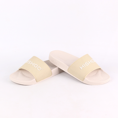 Dép quai ngang quai nhựa Kem HISHOO N112