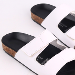 Dép đế trấu birken quai ngang xé dán MẶT ĐEN HISHOO S105