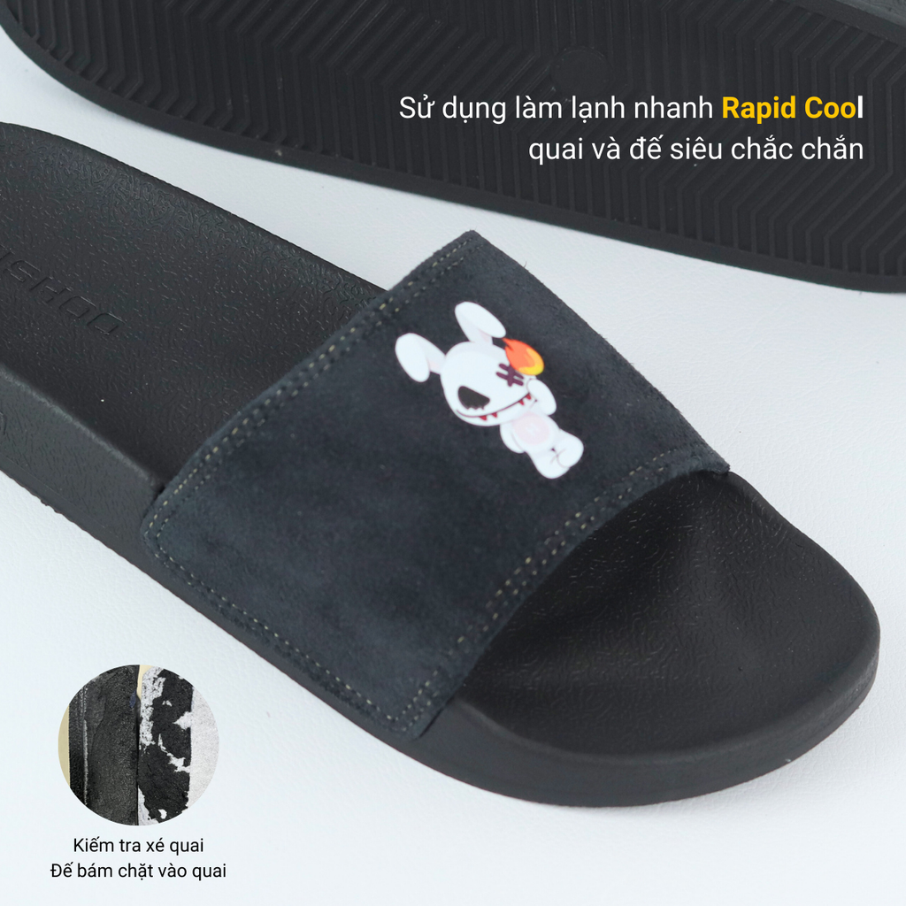 Dép quai ngang da bò lộn Thỏ Chằn Lửa HISHOO U113