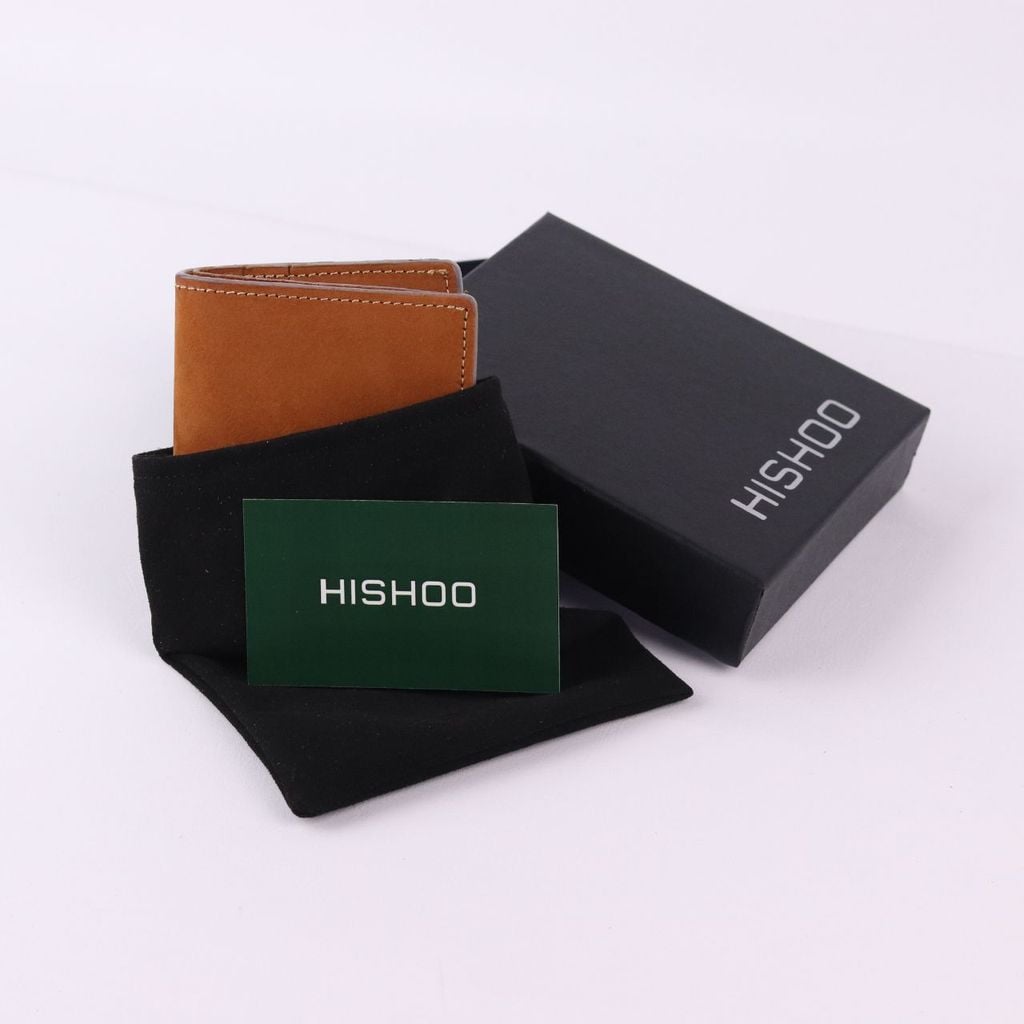 Ví Da Dáng Đứng Nam Nữ Đựng Thẻ [BÒ] Alpha Da Bò Phụ Kiện Hishoo V004