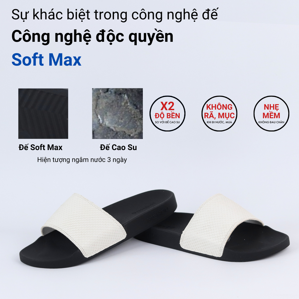 Dép quai ngang Da Vẩy Rồng HISHOO U666