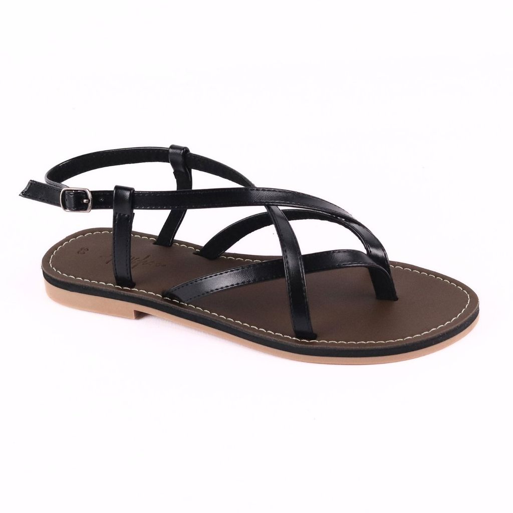 Giày Sandal Nữ Quai Ngang Có Bigsize Hishoo S023