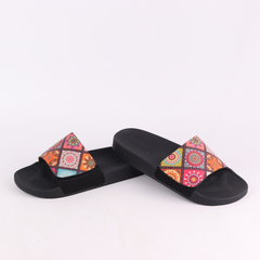 Dép quai ngang da bò Xé dán Gạch Bông HISHOO U115