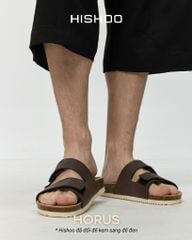 Dép đế trấu birken quai ngang xé dán premium HISHOO B105