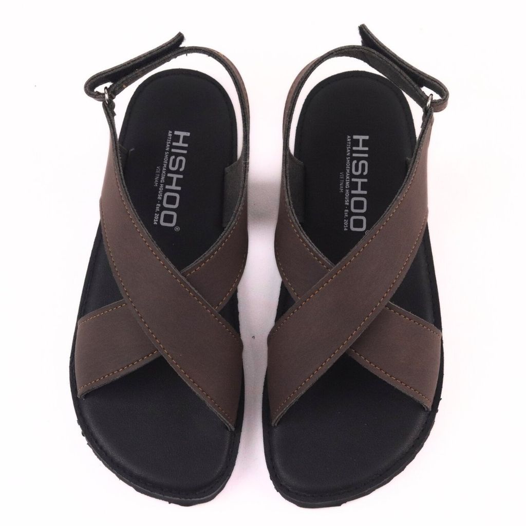 Dép Sandal Daily Trek Sandal (Sandal đi bộ đường dài) Nam quai chéo lót da premium Felix HISHOO P002